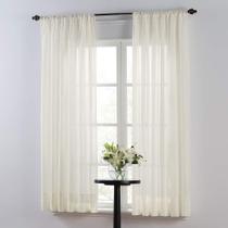 Cortina SmartSheer Solid Rod Pocket Window Sheer Panel Ivory