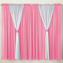 Cortina Sofia Flor 3,50x1,70m Malha Gel para Quarto Infantil