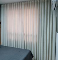 Cortina Sofisticada Linho Forro Blackout 80% P/ Trilho Suiço 4,00x2,60