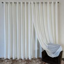 Cortina Sofisticada Para Sala De Voil Linho Forrada 3,00x2,30 Cortina Sofisticada Para Sala De Voil Linho Forrada 3,00x2,30