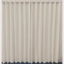 Cortina Sofisticada Voal Linho Com Forro Blackout 100% Em Tecido 5,00x2,68