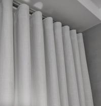 Cortina Sofisticada Voil Gaze Linho + blackout 100% Trilho Suíço Duplo 10,00x2,90 Cortina Sofisticada Voil Gaze Linho + blackout 100% Trilho Suíço Duplo 10,00x2,90