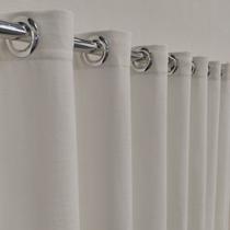Cortina Sofisticada Voil Linho Com Forro Microfibra Para Varão 2,00x2,40
