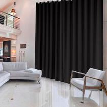 Cortina Solaris Blackout Corta Luz de Tecido 5,40m Larg. x 5,00m Alt. com Ilhós Cromado - Pé Direito Duplo Cortina Solaris Blackout Corta Luz de Tecido 5,40m Larg. x 5,00m Alt. com Ilhós Cromado - Pé Direito Duplo