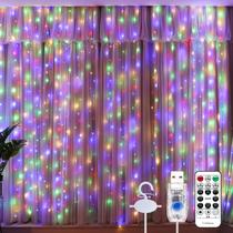 Cortina String Lights SINAMER 600LED Multicolor 6x3m