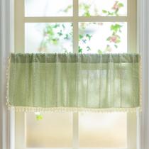 Cortina Sutuo Home Boho Valance Tassels Linen 132x46cm Sage Cortina Sutuo Home Boho Valance Tassels Linen 132x46cm Sage