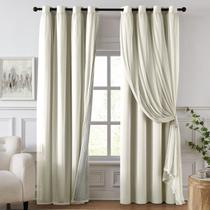 Cortina Swandream Dupla Camada Blackout Marfim 132x213cm
