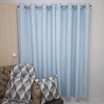 CORTINA TAFETA BEMBER COM BLACKOUT PVC 1,80m X 2,00m COR:AZUL CORTINA TAFETA BEMBER COM BLACKOUT PVC 1,80m X 2,00m COR:AZUL