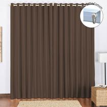 Cortina Tecido Blackout 3,00m x 2,60m Tabaco Para Trilho Comum Blecaute Sala Quarto Nova - 100% Poliéster Cortina Tecido Blackout 3,00m x 2,60m Tabaco Para Trilho Comum Blecaute Sala Quarto Nova - 100% Poliéster