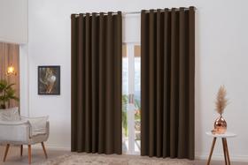 Cortina Tecido Blackout Bloqueia Luz 7,00 X 2,80 Com 36 Ilhóses cinza