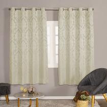 Cortina Tecido Jacquard Janela Pequena Sala/quarto 2,00x1,30
