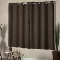 Cortina Tecido Jacquard Janela Pequena Sala/quarto 2,00x1,30 - Feffo Cortinas