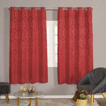Cortina Tecido Jacquard Janela Pequena Sala/quarto 2,00x1,30