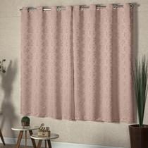 Cortina Tecido Jacquard Janela Pequena Sala/quarto 2,00x1,30 - Feffo Cortinas