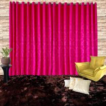 Cortina Tecido Jacquard Medalhão Pink - 2,70 x 5,60m de Largura