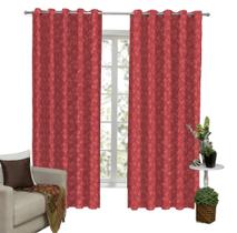 Cortina Tecido Jacquard Semi Blackout 4M X 2,60M - Vermelho