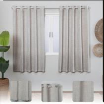 Cortina Tecido Linhão Importado 2,80x1,70 Ilhós Cromado