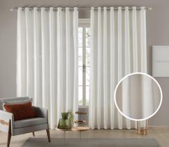 Cortina Tecido Linho 2,00M De Largura X 1,80M De Altura Palha Para Sala Ou Quarto