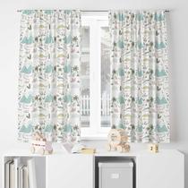 Cortina Tecido Oxford Decorativa Dinossauros e Palmeiras - 120x70cm