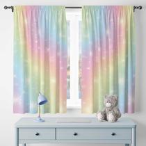 Cortina Tecido Oxford Decorativa Tie Dye Candy Estrelas - 120x70cm