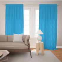 Cortina Tecido Oxford Lisa Azul - 280x220cm
