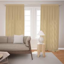 Cortina Tecido Oxford Lisa Bege - 280x220cm