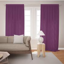 Cortina Tecido Oxford Lisa Beringela - 280x220cm