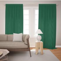 Cortina Tecido Oxford Lisa Verde Natal - 280x220cm