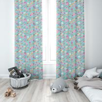 Cortina Tecido Oxford Quarto Infantil Balas e Doces - 280x220cm