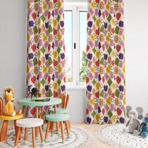 Cortina Tecido Oxford Quarto Infantil Chaveiro Pop It - 280x220cm