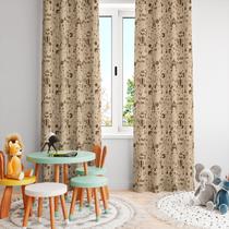 Cortina Tecido Oxford Quarto Infantil Circo Vintage - 280x220cm Cortina Tecido Oxford Quarto Infantil Circo Vintage - 280x220cm