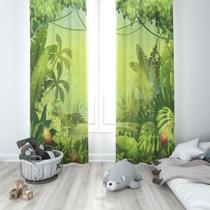 Cortina Tecido Oxford Quarto Infantil Selva - 140x220cm Cortina Tecido Oxford Quarto Infantil Selva - 140x220cm