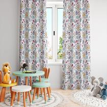 Cortina Tecido Oxford Quarto Infantil Sol e Flores Colorida CI10- 280x220cm Cortina Tecido Oxford Quarto Infantil Sol e Flores Colorida CI10- 280x220cm
