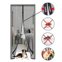Cortina Tela Mosquiteira Porta Com Fecho Magnética Protetora Anti Insetos Zika Dengue 210x100cm Cortina Tela Mosquiteira Porta Com Fecho Magnética Protetora Anti Insetos Zika Dengue 210x100cm