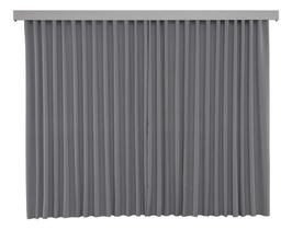 Cortina Trilho Suíço 3,00X2,80 Blackout Tecido Corta Cinza Cortina Trilho Suíço 3,00X2,80 Blackout Tecido Corta Cinza