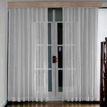 Cortina Trilho Suico 4 Metros Para Sala Gaze Linho 4,00x2,60