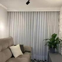 Cortina Trilho Suiço Blackout Com Linho 5,40 X 2.90