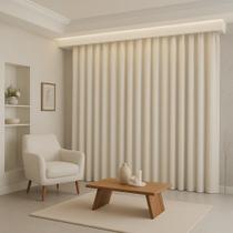 Cortina Trilho Suiço Blackout Em Tecido 4 Metros Sob Medida