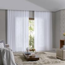 Cortina Trilho Suiço Branca Forro Com Voil 6.00 X 2.70