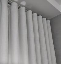 Cortina Trilho Suíço Duplo Linho + blackout 100% Alto Padrão 10,00x2,90