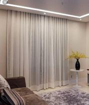 Cortina Trilho Suiço Forro Com Voil 4.00 X 2.60M