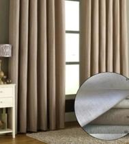 Cortina Trilho Suíço Voil De Linho Forro Blackout 3,00x2,30