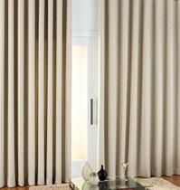 Cortina Trilho Suíço Voil De Linho Forro Oxford 3,00x2,50