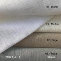 Cortina Trilho Suíço Voil De Linho Forro Oxford 5,00x2,70