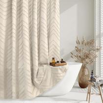 Cortina TURKIO Bege Boho 183x183 cm Chevron Acolchoado Cortina TURKIO Bege Boho 183x183 cm Chevron Acolchoado