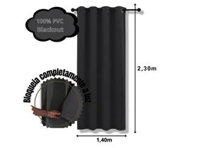 Cortina Uma Folha 1,40m x 1,60m PVC Blackout Bloqueia A Luz