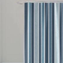 Cortina Uzoo Box Banheiro Poliéster 198x180cm Ganchos Cor Listras Azuis Verticais Cortina Uzoo Box Banheiro Poliéster 198x180cm Ganchos Cor Listras Azuis Verticais