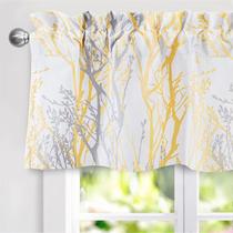 Cortina Valance DriftAway Tree Branch 132x36cm Amarela