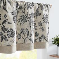 Cortina Valance jinchan Linen Blackout 40x40cm bege/preta Cortina Valance jinchan Linen Blackout 40x40cm bege/preta