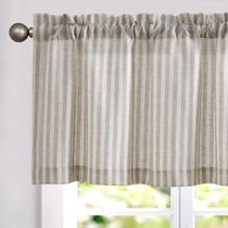 Cortina Valance, jinchan, linho, texturizado, listrado, 40x40cm, cinza Cortina Valance, jinchan, linho, texturizado, listrado, 40x40cm, cinza
